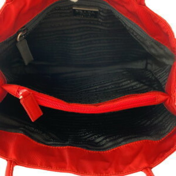 PRADA Tessuto triangle red nylon Tote Bag - Picture 9 of 9